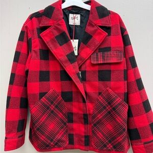 Woolrich Red and Black Checkered Jacket